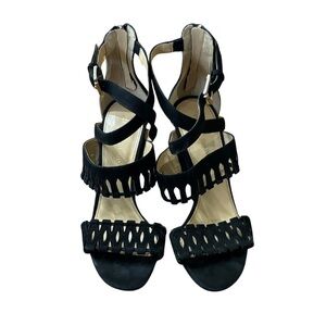 ✨ Ivanka Trump Black Cutout Heels – Size 9.5 ✨